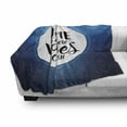 thumbnail image 2 of Saying Soft Flannel Fleece Blanket, Simple Monochrome Ink Brush Written Home is Where the Waves Crash Text, Cozy Plush for Indoor and Outdoor Use, 60" x 80", Charcoal Grey and White, by Ambesonne, 2 of 5