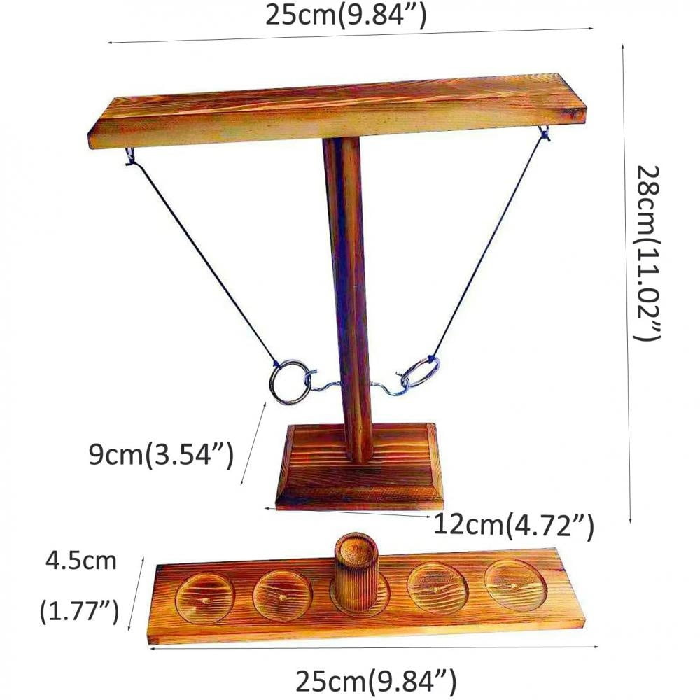 Tabletop Hooks Game, Ring Toss Game for Kids Adults, Handheld Board Games  with Shot Ladder Bundle,Outdoor Indoor Handmade Wooden Hook and Ring Shot  Games for Adults Party - Walmart.com