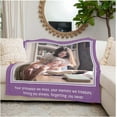 thumbnail image 3 of Best Mom Ever Custom Blanket with 5 Photos Personalized Picture Blanket Customized Gifts for Mom Grandma for Birthday Mother's Day Christmas, 15 Colors Available, 32"x48" Blankets, 3 of 5