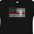 thumbnail image 4 of Inktastic Firefighter Red Line Flag Fireman Boys or Girls Baby T-Shirt, 4 of 5