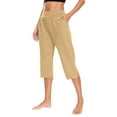 thumbnail image 3 of jiaxiM Flowy Pants for Women High Waisted Palazzo Pants Women Drawstring Lightweight Linen Trousers for Women Lounge Pants for Work Business Casual, 3 of 7