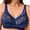 Royal Blue, variant on Sharicca Women's Plus Size Minimizer Bras Full Coverage Wireless Bra Unlined Lace Bralette