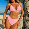 thumbnail image 4 of WREESH Women's Crochet 4-Piece Swimsuit Set Boho Hollow Out Bikini with Long Sleeve Crop Top & Wrap Skirt Cover-Up Pink, 4 of 4