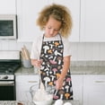 thumbnail image 4 of Colorful Mushroom Mixed Black Pattern Kids Aprons for Girls and Boys,Adjustable Neck Strap Toddler Aprons for Kids Cooking Baking, 4 of 6
