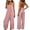 Pink, variant on FRSASU Jumpsuits for Women Fashion Backless Sleeveless Spaghetti Strap Wide Leg Rompers Casual Summer Overall Jumpers White
