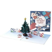 Christmas Greetings Pop Up Card,Christmas Cards, Kids Christmas Card, 3D Holiday Card, Winter Cards