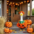 thumbnail image 4 of Halloween Goose Outfit Pumpkin Goose Costume Cute Goose Clothes Porch Goose Outfits for Cement Goose Halloween Outdoor Patio Yard Lawn Statueart Goose Duck Decoration, 4 of 7