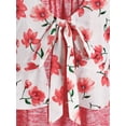 thumbnail image 4 of Blusa Heather de Talla Extra con Lazo Frontal de Flores Rosegal  Vestidos casuales de talla grande, 4 of 5