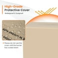 thumbnail image 4 of Costway 6 PCS Patio Wicker Furniture Set 34.5" Fire Pit Table W/Cover Off White, 4 of 9