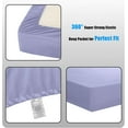 thumbnail image 6 of Chezmoi Collection Liam 7-Piece Lavender Bed in a Bag King Comforter Set with Sheets Medallion Embossed Bedding Set, 6 of 9