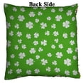 thumbnail image 2 of EREHome White Shamrocks On Green Background Pattern Pillow Case Home Decor Cushion Cover 20x20 Inch, 2 of 2
