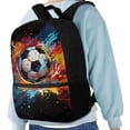 thumbnail image 3 of Uorisanigo Kids Children School Backpack 5-12 Year, Tie Dye Soccer Ball Large Capacity School Bag for Boys, Casual Daypack Elementary Kindergarten Schoolbags, 3 of 6