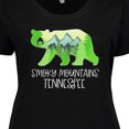 thumbnail image 4 of Inktastic Smoky Mountains, Tennessee- Mountains and Bear Shape Women's Plus Size T-Shirt, 4 of 5