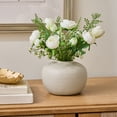thumbnail image 6 of Better Homes & Gardens Tan Ceramic Vase with White Mixed Artificial Floral, 10", 6 of 7