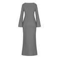 thumbnail image 5 of SELONE Winter Wedding Guest Dresses for Women Elegant Dresses Long Sleeve Formal Cocktail Dresses Maxi Rehearsal Dinner Dress Off the Shoulder Evening Dresses Bodycon Formal Prom Dresses Party Dresses, 5 of 8
