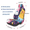 thumbnail image 3 of Wukai Colorful Cats Pattern Art Full Set Car Seat Covers with Soft Padding Universal Auto Front Seats Protector and Cushion Mat, 3 of 5