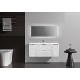 thumbnail image 4 of Themis 48 Inch White Wall Mount Vanity With A Integrated Sink, 4 of 5
