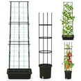 thumbnail image 1 of Gymax 2 Pack Garden Planters w/ Trellis Adjustable Height & Self-watering System, 1 of 10