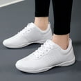 thumbnail image 7 of GlideMoves White Cheer Shoes Girls Jump Tumbling Women Exercise Aerobic Fitness Dance Training Youth School Student Team Athletic Competition 2125 Women 7.5, 7 of 7