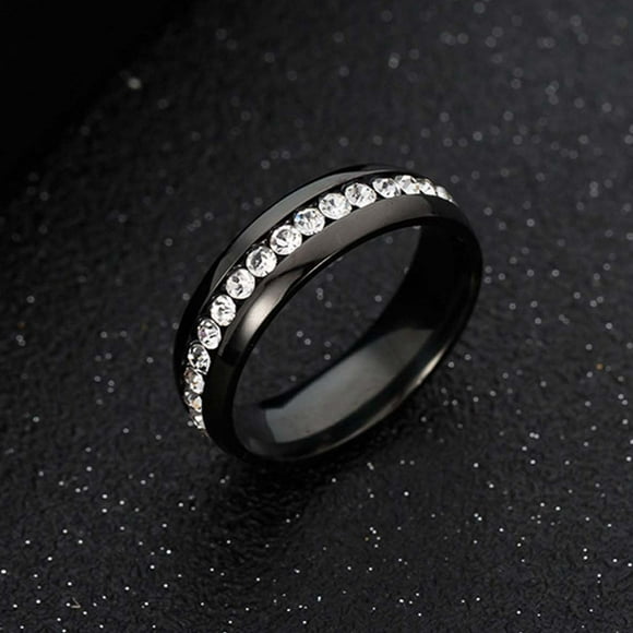 zanvin Mothers Day Gifts,Unisex Stainless Steel Crystal Ring For Men And Women Fashion Couple Ring On Clearance