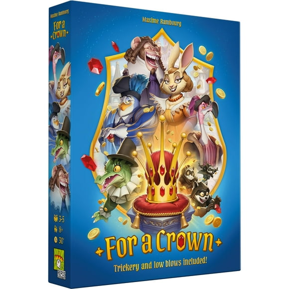 for A Crown Board Game - Strategy Game of Deception, Trickery, and Royal Ambition, Fun Family Game for Kids & Adults, Ages 8+, 3-5 Players, 30 Minute Playtime, Made by Repos Production