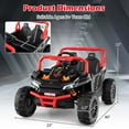 thumbnail image 3 of Costway 12V Kids Ride on Truck with Parental Remote 3 Speeds & Reverse Forward Function Red, 3 of 10