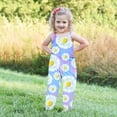 thumbnail image 2 of IROINNID Toddler Girls Kids Jumpsuit One Piece Floral Printed Sleeveless Playsuit Strap Romper Summer Outfits Clothes 3-4T, 2 of 5