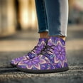 thumbnail image 2 of POLERO Women's Purple Boho Floral High Top Basketball Barefoot Shoes for Women Ladies Fashion Walking Shoe Running Athletic Sneaker Business Office Work Fitness Training Shoe, 2 of 7