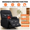 thumbnail image 4 of Korser Power Lift Recliner Chair for Elderly with Massage for Living Room,Black, 4 of 7