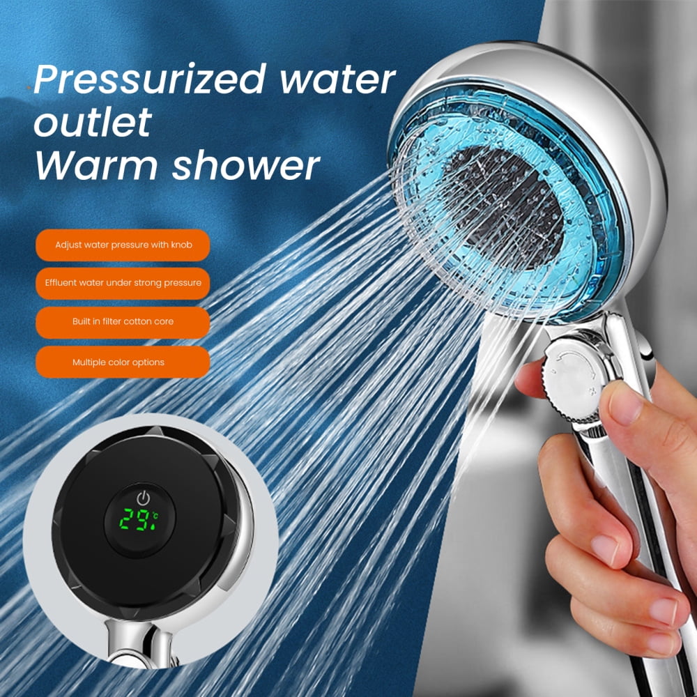 HXAZGSJA Shower Head with Temperature Display Lightweight and Easy to