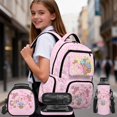 thumbnail image 2 of Yspwyqan Pink Boba Axolotl 4 Pcs Girls Backpack Set, Cute Kids School Bag with Lunch Bag Pencil Case Water Bottle Sleeve for Preschool Kindergarten Elementary, 2 of 7
