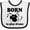 White and Black, variant on Inktastic Born to Play Drums Music Boys or Girls Baby Bib