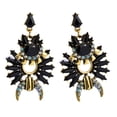thumbnail image 4 of Pendientes de botón para mujer, estilo elegante y sofisticado. Un regalo perfecto para mujeres y niñas. Color negro., 4 of 6