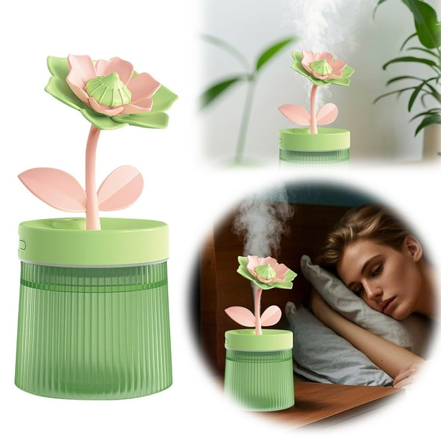 Humidificateur Mini Fleur Mignon 260ml Humidificateurs de Bureau pour Chambre Portable Petite Brume Fraîche Humidification pour Maison Chambre de Bébé & Intérieur Alimenté par USB Marche sur Brume d'Air la Chose Difficile à Faire