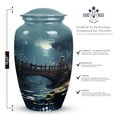 thumbnail image 2 of Enchanted Forest Bridge - Large Urn - Urns For Ashes Adult Female Mother - Urn For Ashes Adult Male - Decorative Urns (10inch), 2 of 5