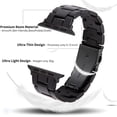 thumbnail image 4 of Compatible con Apple Watch Band 38Mm 40Mm 42Mm 44Mm Thin Light Resin Correa Pulsera con hebilla de acero inoxidable Reemplazo para Iwatch Series 7 6 5 4 3 2 1 Se (Negro/Negro, 38/40/41Mm) Namotu CZDZ-HY207-3, 4 of 7