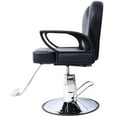 thumbnail image 4 of Olurrisa Shampoo Barber Chair - Extra Wide PU Leather Salon Chair w/ Chrome Steel Base, Auto-Recline & Hair Cutting Cape, Heavy Duty Beauty Equipment for Salons/Barbershops, 4 of 9