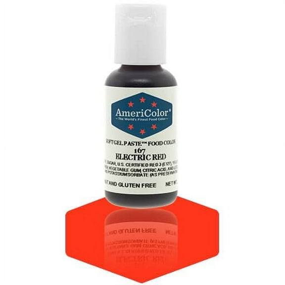 AmeriColor, Soft Gel Paste Food Color, Electric Red .75 oz