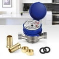 thumbnail image 2 of Single Jet Water Meter Brass Home and Garden Use Flow, 2 of 8