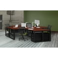 thumbnail image 2 of Regency Structure 66" x 30" Single Mobile Pedestal L-Desk with 48" Return- Cherry/Black, 2 of 6