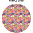 thumbnail image 5 of Colorful Candy Table Cloth,Hearts Love Round Tablecloth 60 Inch Decorative Fabric Table Cover for Dining Table, Buffet Parties, 5 of 6