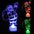 thumbnail image 1 of Ofertas del Black Friday/Cyber Monday: ¡Nuevas ofertas de Lisbinx! Adorno navideño brillante, pequeño árbol de Navidad acrílico de colores, muñeco de nieve y Papá Noel., 1 of 7