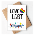 thumbnail image 1 of Love LGBT Rainbow Ink Heart Wedding Cards Congratulations Greeting Envelopes, 1 of 3