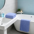 thumbnail image 6 of Yhmxh Large Ribbed Microfiber Bath Towel, 55.1x27.6in Ultra Soft Quick Dry Absorbent Bath Sheet, Oversized Plush Coral Fleece Towel for Shower, Spa, Gym, Travel and Beach (Machine washable), 6 of 6