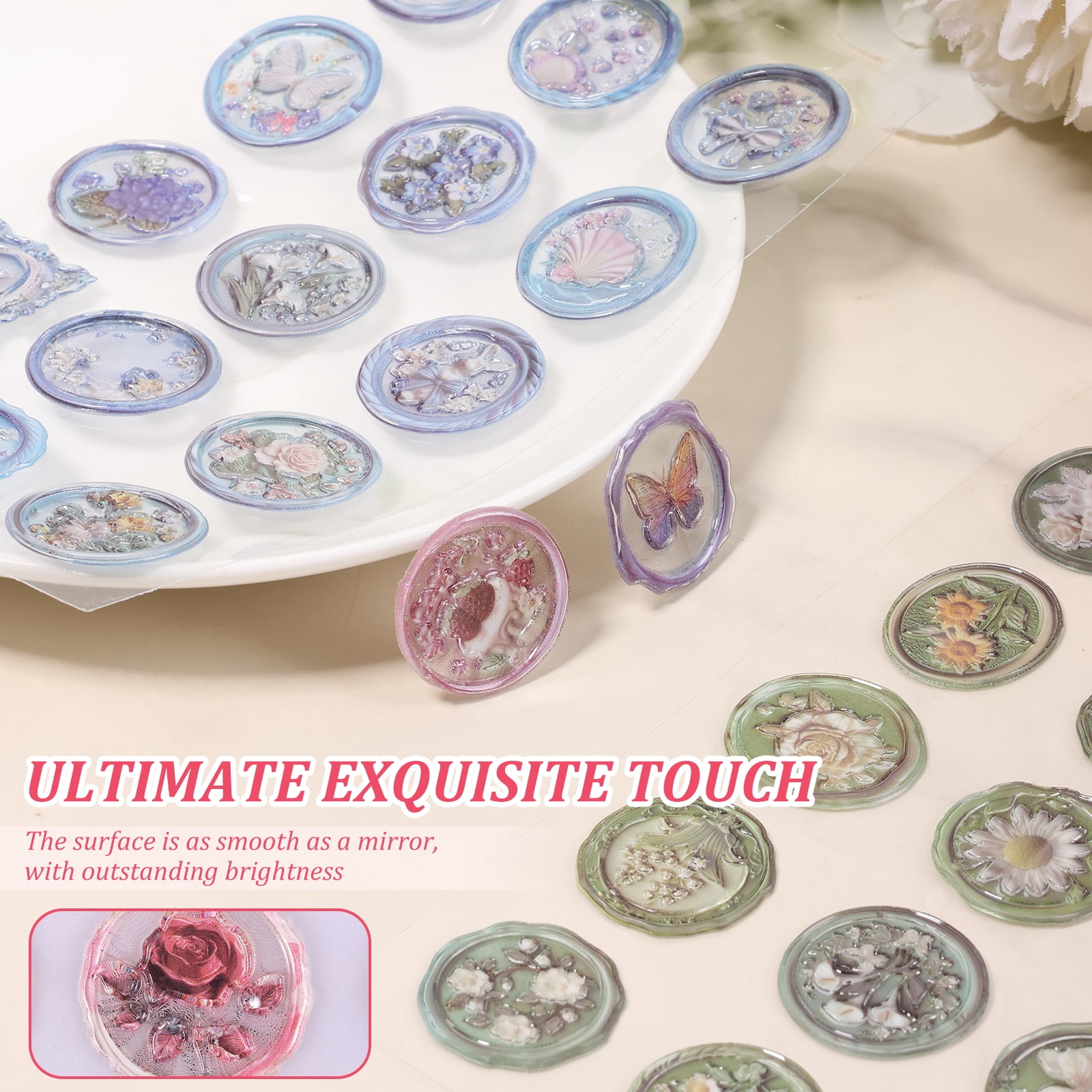180 Pcs Pre-Made Envelope Seal Stickers, Classic Vintage Theme Waterproof Self-Adhesive Stickers for Wedding Invitations, Birthday Gift Wrapping, Scrapbook & Journal Decoration