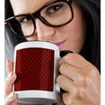 thumbnail image 2 of 3drose, Cute Red and Black Smoochy Lips Pattern, 15oz Two-tone Black Mug, 2 of 6