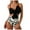 B, variant on Huesdet Women Swimsuit Bikini Set Two Piece Ribbed Texture Side Cutout Tank Top Mid Rise Bathing Suit(J,XL)