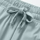 thumbnail image 5 of Pantalones holgados de seda helada con elástico para hombre - Poliéster, pierna recta, ropa informal/para correr, 5 of 7