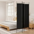 thumbnail image 1 of vidaXL 3-Panel Room Divider Black 120x220 cm Fabric, 1 of 5