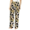 thumbnail image 3 of Xecao Snake And Rose Women's Straight Lounge Pajama Pants: The Epitome of Relaxed Sleepwear, 3 of 9